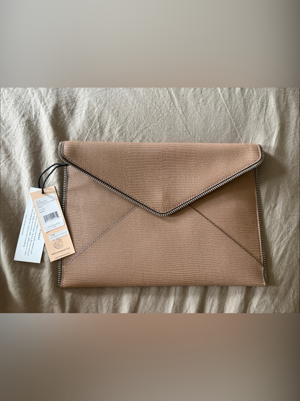 Rebecca Minkoff Tan Envelope Clutch